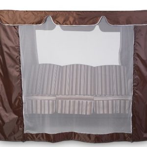 Тент-шатер с москитной сеткой для садовых качелей (с прямой крышей)